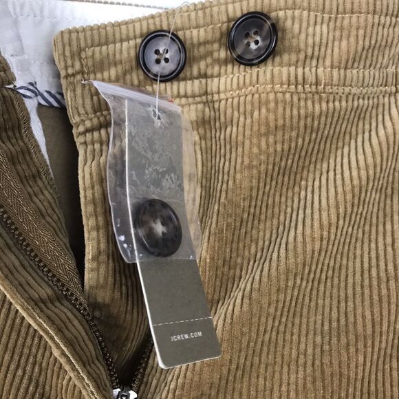 NWT J Crew High Rise Corduroy Pants Straight Leg Trousers Camel Tan Pockets Sz 6 - Picture 7 of 9